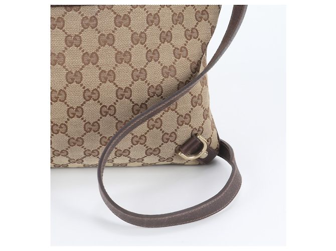 Borsa a tracolla Gucci GG Canvas Abbey in pelle Marrone - vista 2