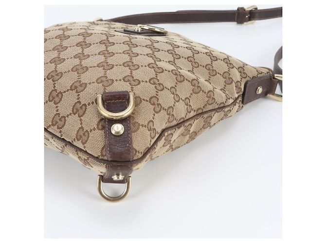 Borsa a tracolla Gucci GG Canvas Abbey in pelle Marrone - vista 4