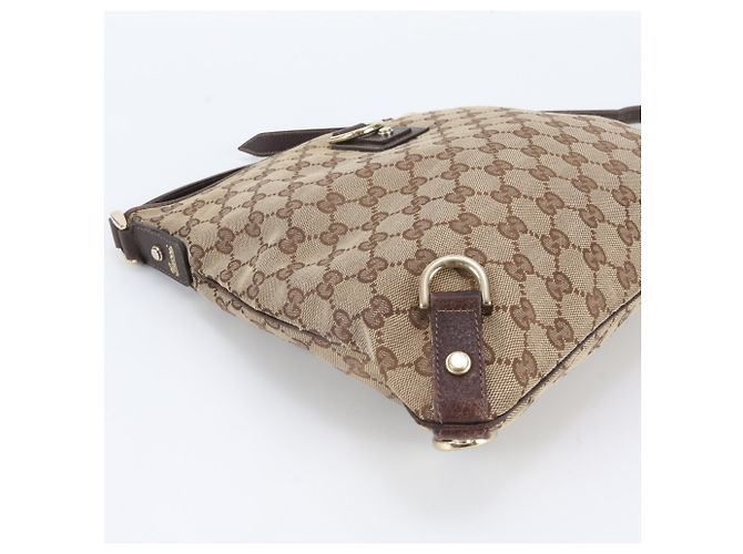 Borsa a tracolla Gucci GG Canvas Abbey in pelle Marrone - vista 6