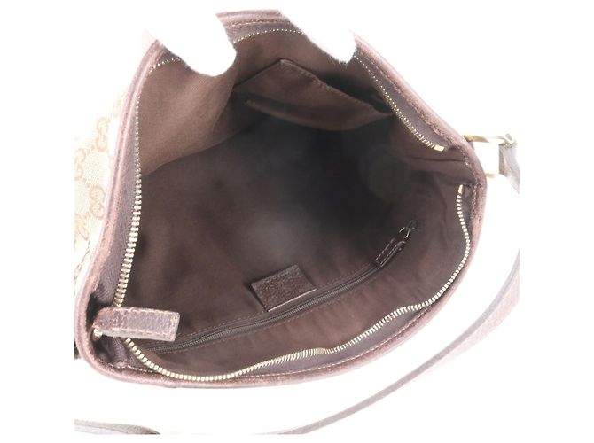 Borsa a tracolla Gucci GG Canvas Abbey in pelle Marrone - vista 7