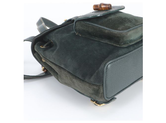 Zaino e Borsa a Tracolla 2-in-1 Gucci Bamboo Verde - vista 5