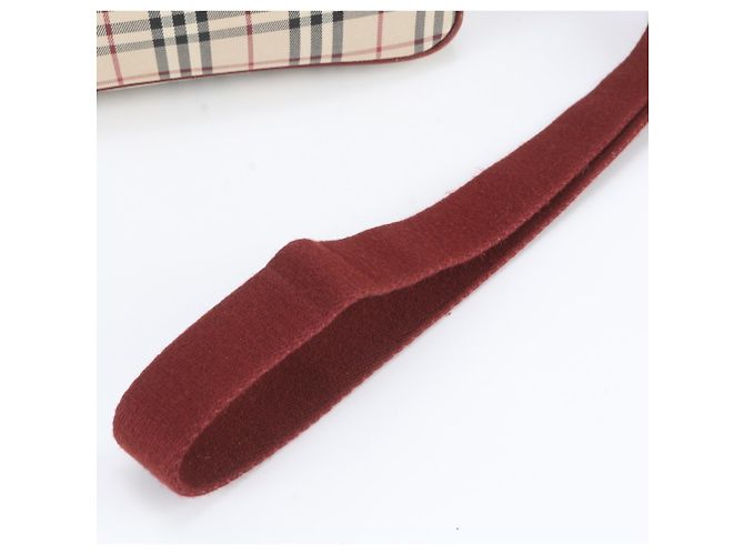 Bolso de hombro de piel Burberry Nova Check Roja Beige - vista 2