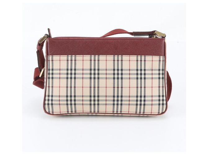 Bolso de hombro de piel Burberry Nova Check Roja Beige - vista 3