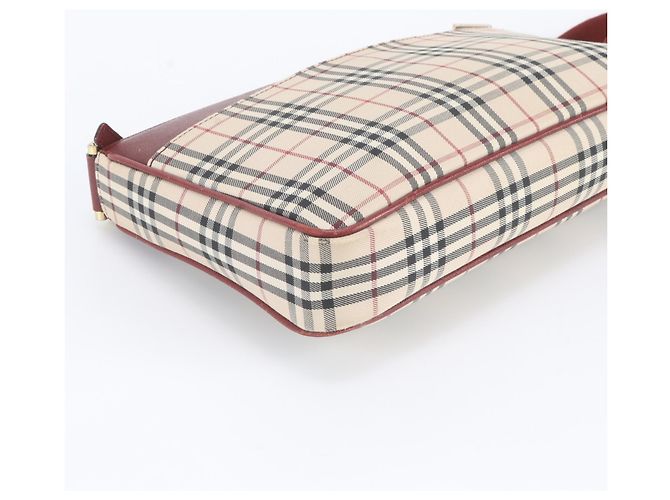 Bolso de hombro de piel Burberry Nova Check Roja Beige - vista 5