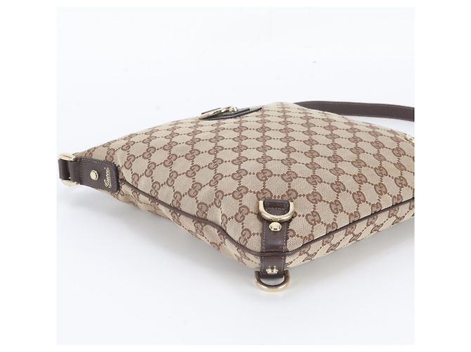 Borsa a tracolla Gucci GG Canvas Abbey in pelle Marrone - vista 5