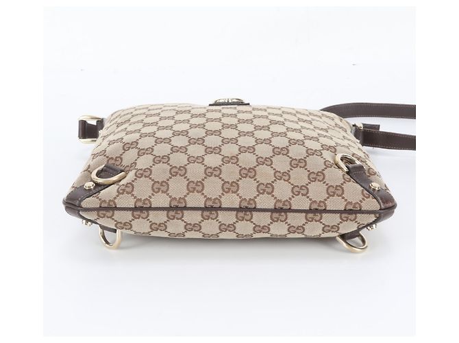 Borsa a tracolla Gucci GG Canvas Abbey in pelle Marrone - vista 6
