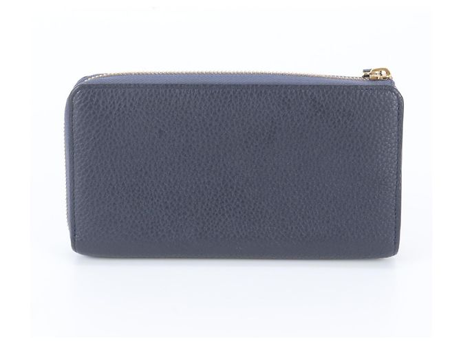 Louis Vuitton langes Portemonnaie aus Taurillon-Leder Marineblau - Ansicht 2