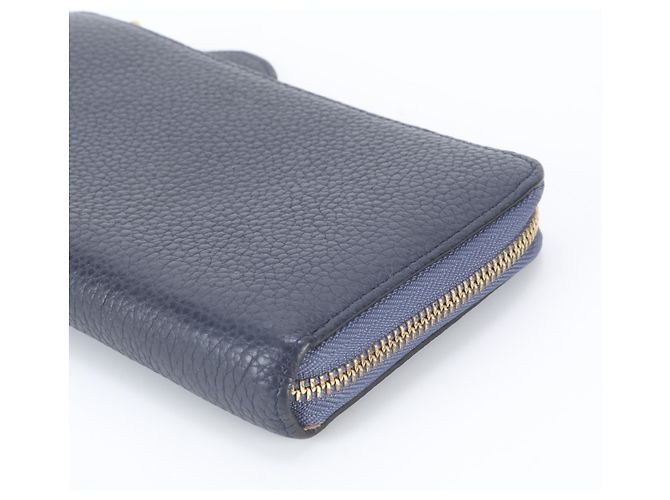 Louis Vuitton langes Portemonnaie aus Taurillon-Leder Marineblau - Ansicht 3