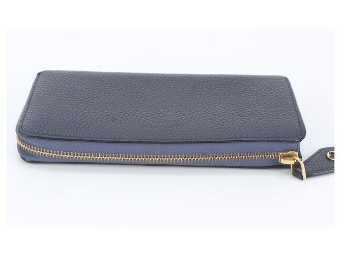 Louis Vuitton langes Portemonnaie aus Taurillon-Leder Marineblau - Ansicht 5