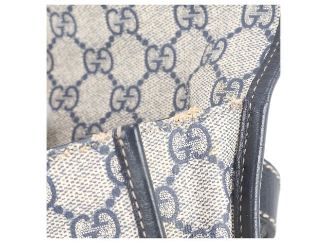 Borsa a tracolla 2-Way Gucci GG Supreme Sherry Line Blu navy - vista 10