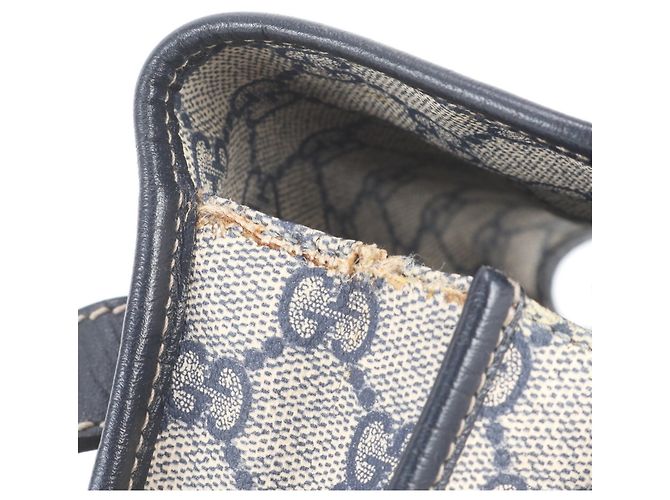 Borsa a tracolla 2-Way Gucci GG Supreme Sherry Line Blu navy - vista 11