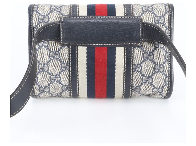 Borsa a tracolla 2-Way Gucci GG Supreme Sherry Line Blu navy - vista 3