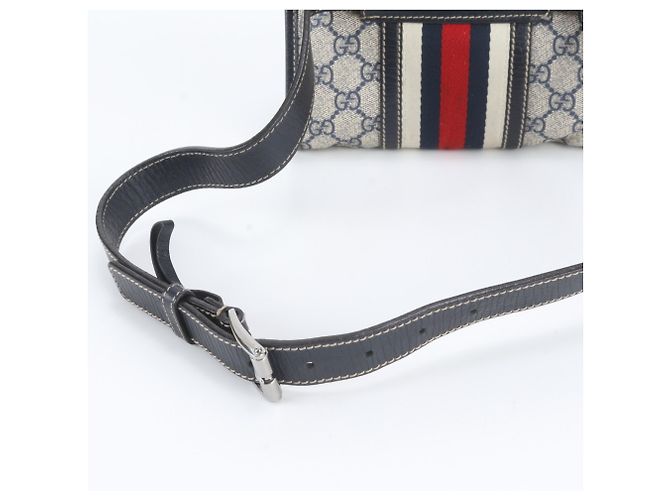 Borsa a tracolla 2-Way Gucci GG Supreme Sherry Line Blu navy - vista 4