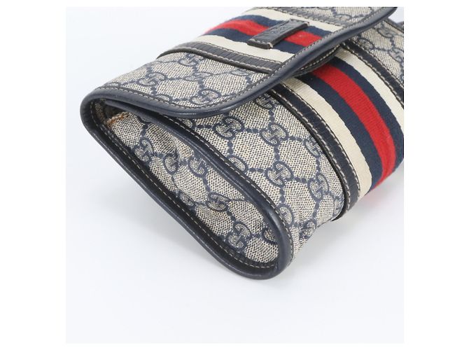 Borsa a tracolla 2-Way Gucci GG Supreme Sherry Line Blu navy - vista 6