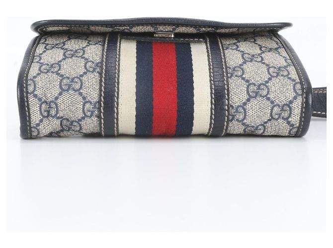 Borsa a tracolla 2-Way Gucci GG Supreme Sherry Line Blu navy - vista 7