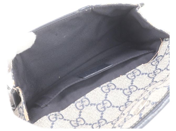 Borsa a tracolla 2-Way Gucci GG Supreme Sherry Line Blu navy - vista 8