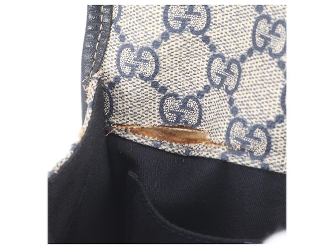 Borsa a tracolla 2-Way Gucci GG Supreme Sherry Line Blu navy - vista 9