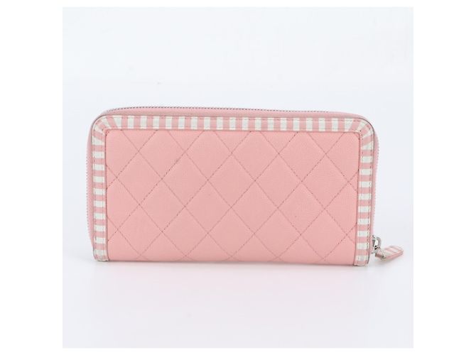 Chanel Caviar Leder CC Filigree Langbeutel Pink - Ansicht 2