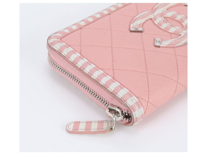 Chanel Caviar Leder CC Filigree Langbeutel Pink - Ansicht 4