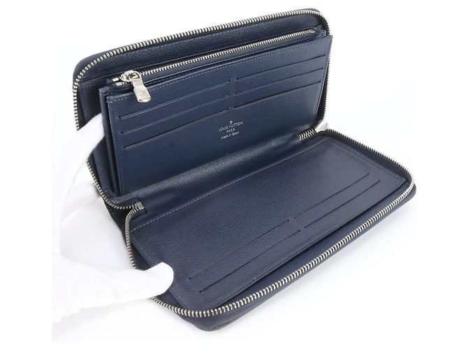 Portafoglio lungo Louis Vuitton Epi Zippy Organizer NM Blu navy - vista 6