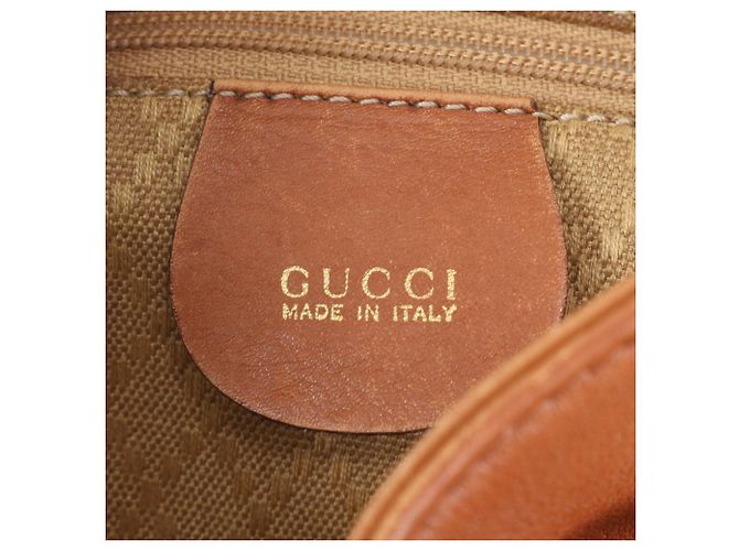 Zaino e borsa a tracolla Gucci Old Bamboo in pelle Marrone - vista 10