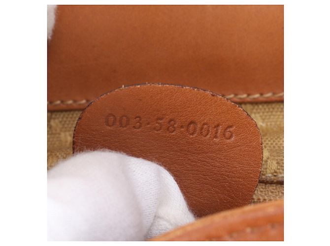 Zaino e borsa a tracolla Gucci Old Bamboo in pelle Marrone - vista 11