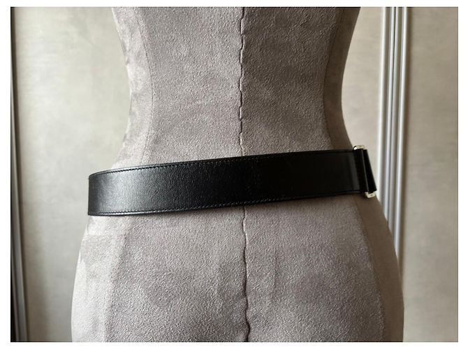 Christian Dior Ledergürtel mit Saddle-Tasche Schwarz - Ansicht 5