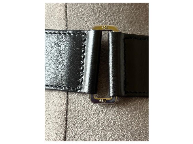 Christian Dior Ledergürtel mit Saddle-Tasche Schwarz - Ansicht 6