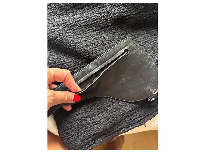 Christian Dior Ledergürtel mit Saddle-Tasche Schwarz - Ansicht 7