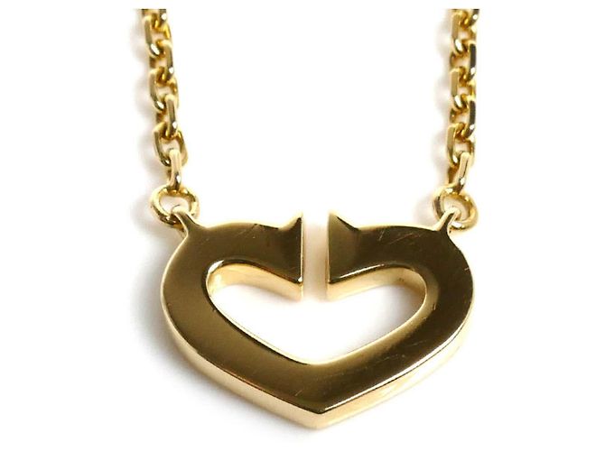 Collana Cartier C Heart in oro giallo 18K con diamanti - vista 3