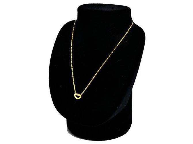 Collana Cartier C Heart in oro giallo 18K con diamanti - vista 7