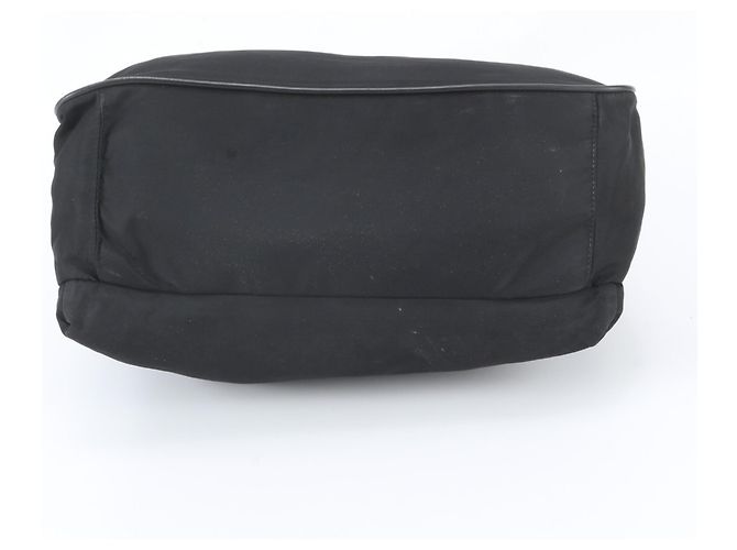 Borsa a tracolla in pelle e nylon Tessuto con logo triangolare Prada Nero - vista 6