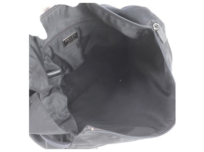 Borsa a tracolla in pelle e nylon Tessuto con logo triangolare Prada Nero - vista 7