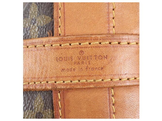 Borsa a tracolla in pelle Louis Vuitton Monogram Noe M42224 Marrone - vista 8
