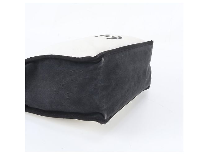 Borsa Tote Dritta Chanel Let's Lemon Nero Bianco - vista 4