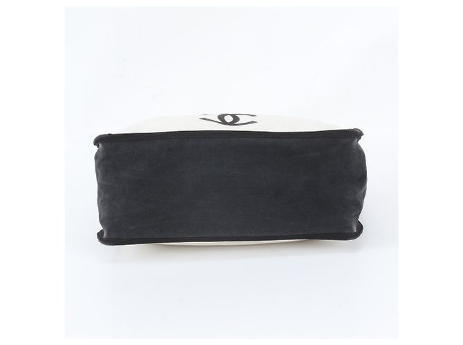 Borsa Tote Dritta Chanel Let's Lemon Nero Bianco - vista 6