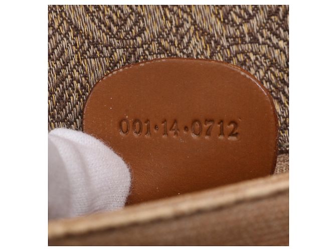 Borsa a tracolla in pelle Gucci con stampa all-over Old Logo Marrone - vista 10