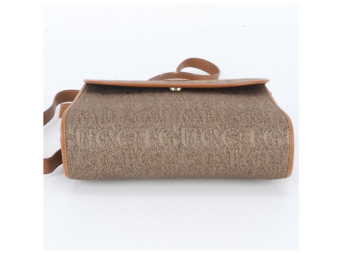 Borsa a tracolla in pelle Gucci con stampa all-over Old Logo Marrone - vista 6