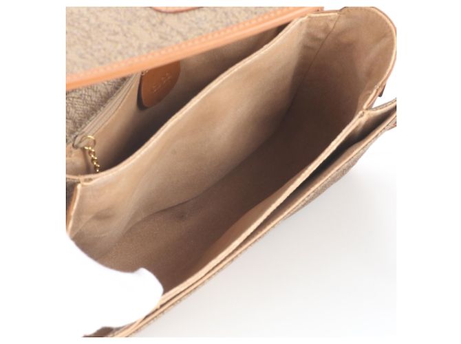 Borsa a tracolla in pelle Gucci con stampa all-over Old Logo Marrone - vista 7