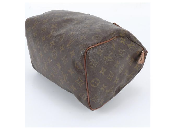 Louis Vuitton Monogram Speedy 25 Mini Boston Bag Marrone - vista 4