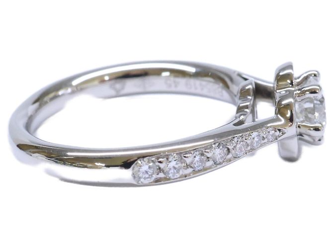 Anillo Half Eternity Camelia Chanel Platinum 950 - vista 4