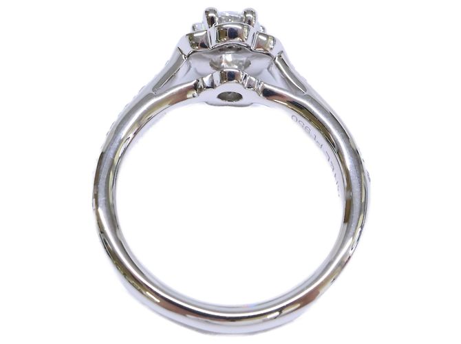 Anillo Half Eternity Camelia Chanel Platinum 950 - vista 5