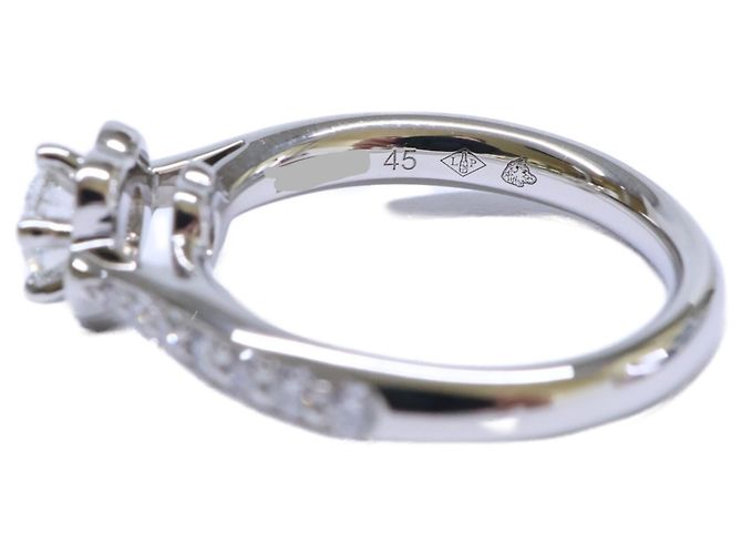 Anillo Half Eternity Camelia Chanel Platinum 950 - vista 7