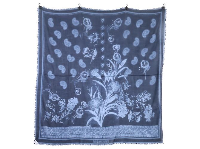 Stola in cashmere blu navy Christian Dior - vista 2