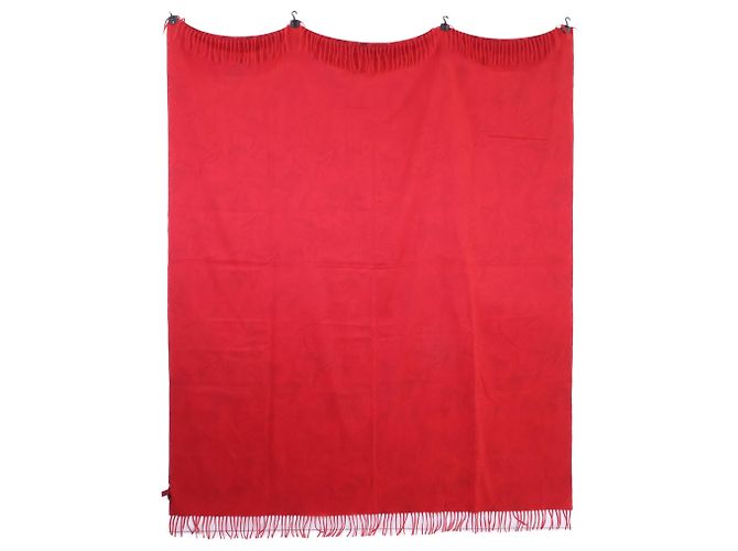 Sciarpa Valentino in cashmere rosso con stampa a farfalla - vista 2