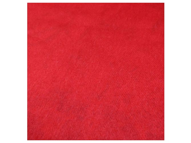 Sciarpa Valentino in cashmere rosso con stampa a farfalla - vista 5