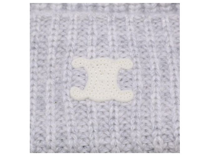 Céline Celine Triomphe Patch Cashmere Knit Hat Brown - view 9