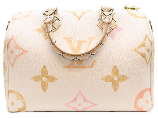 Speedy Sac Boston Louis Vuitton Monogram Beige - vue 3