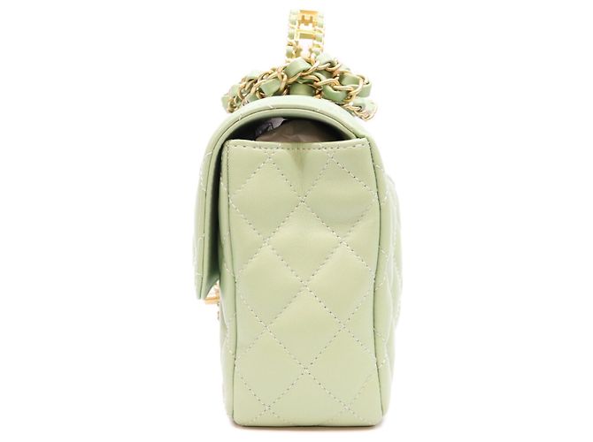 Chanel Schultertasche aus Lammleder in Mintgrün - Ansicht 2