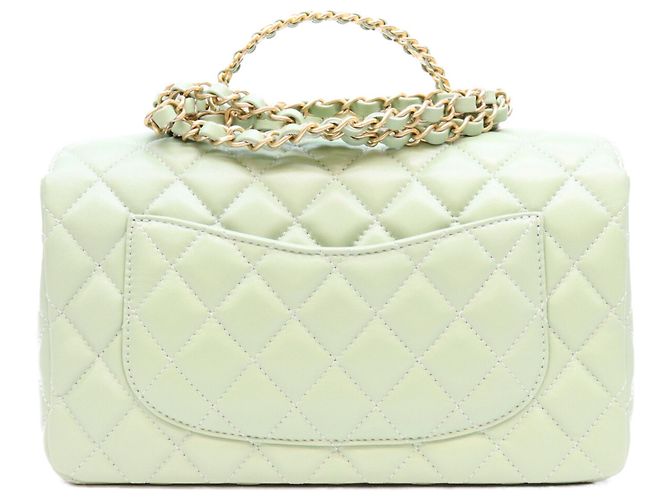 Chanel Schultertasche aus Lammleder in Mintgrün - Ansicht 3
